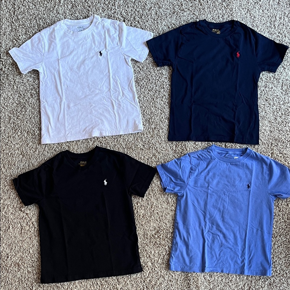 Polo by Ralph Lauren Kids' T-Shirt Set - White, Black, Blue, Navy